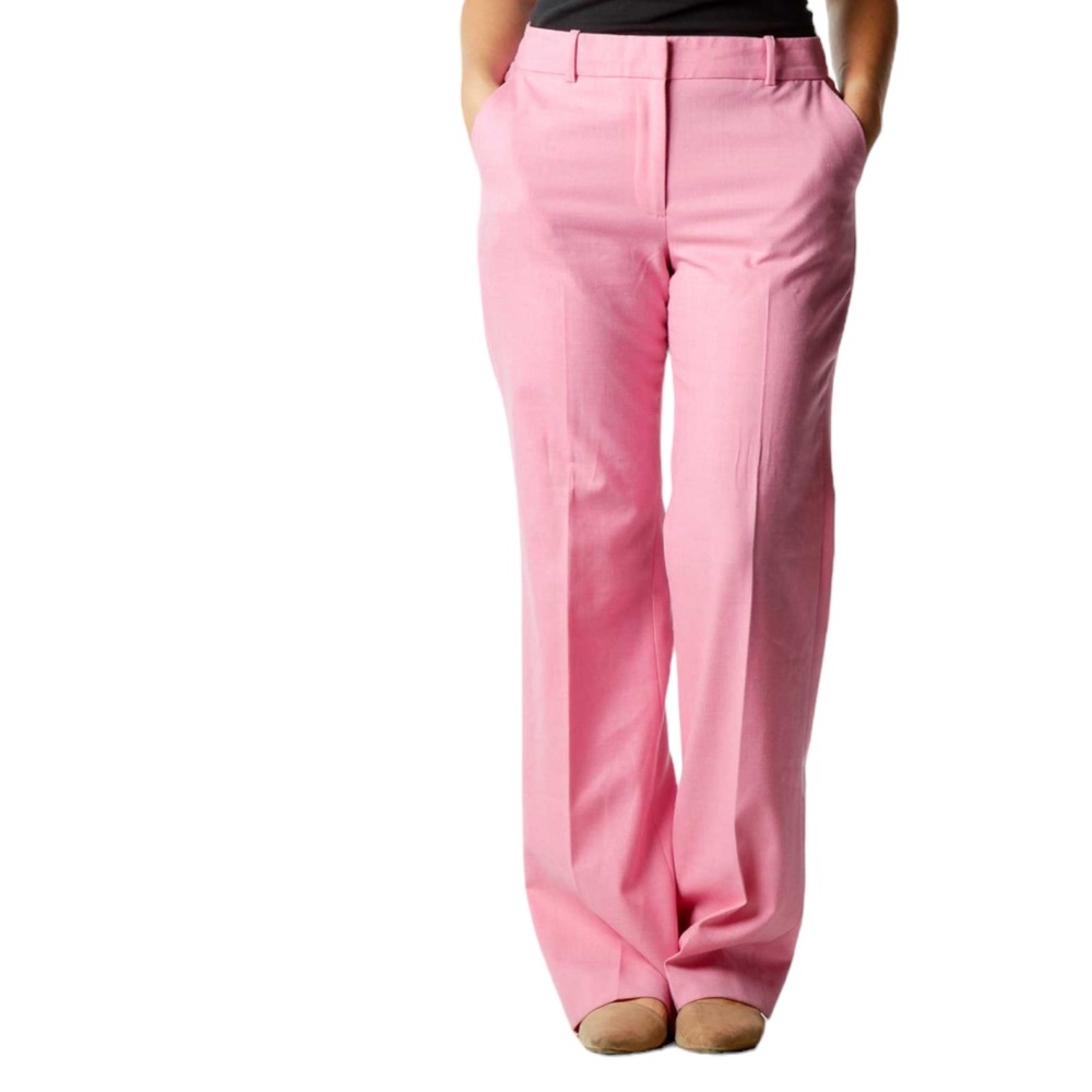 NWT J. Crew Trouser Pant Pink wool Blend Classic Trousers